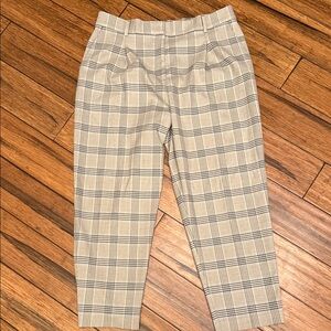 LOFT Sz14 Plaid Ankle Length Pants